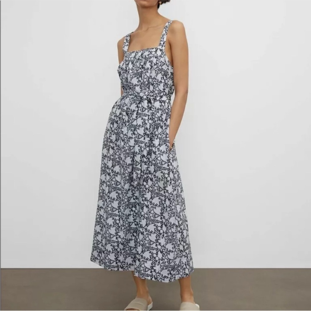 Club Monaco Printed City Midi Dress In Garden Print